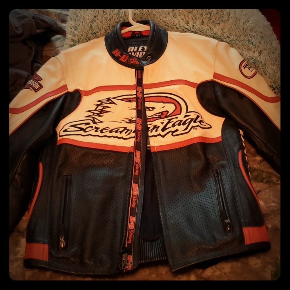 Harley Davidson screamin eagle leather jacket